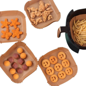 Forma Descartável para AirFryer Papel Quadrada Antiaderente Forro Protetor à Prova De Gordura