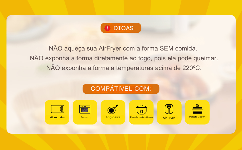 Forma Descartável para AirFryer Papel Quadrada Antiaderente Forro Protetor à Prova De Gordura