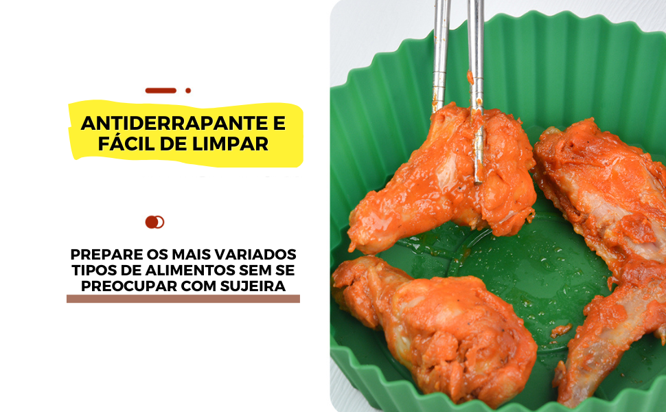 kit forma de silicone para air fryer