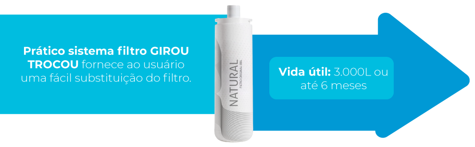 FILTRO DE ÁGUA NATURAL LACRADO - C + 3
