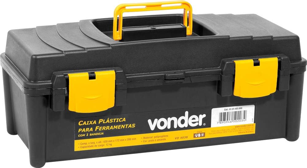 Caixa Plastica VD 4038 com 1 Bandeja Vonder VDO2677