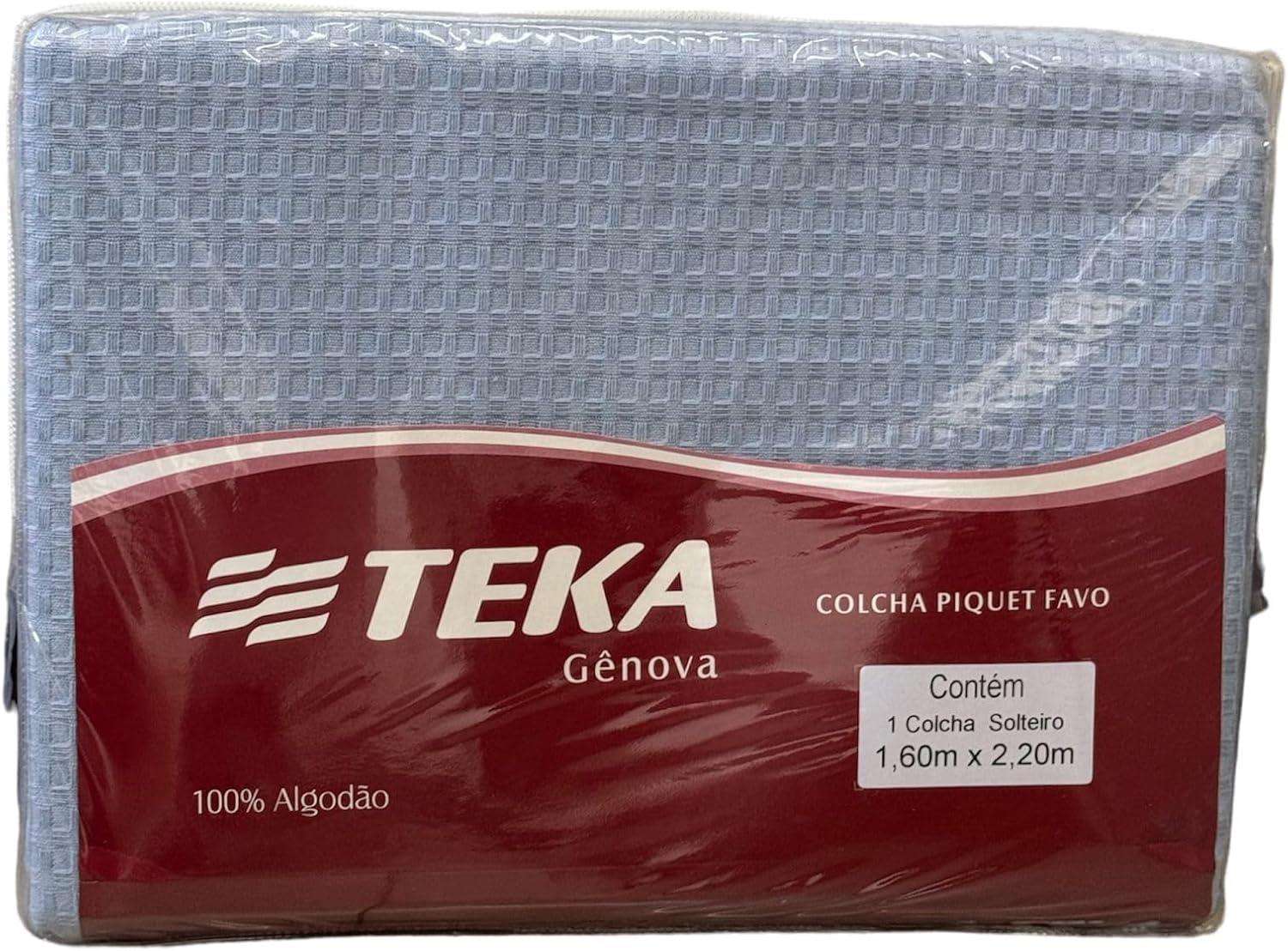 Colcha 100 Algodao Piquet Genova Teka Luxo AZUL SOLTEIRO