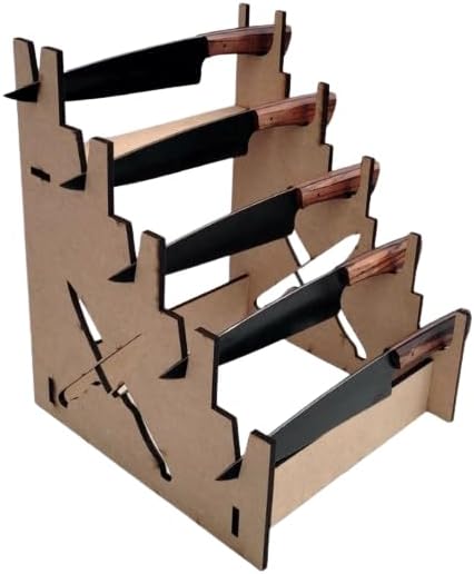 Display Expositor Para 10 Facas Em Mdf cru