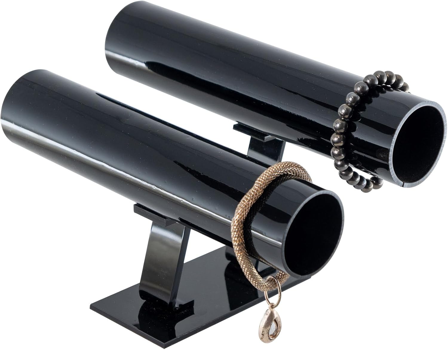 Expositor Pulseira Relogio Duplo Acrilico Preto Vitrines E Balcoes