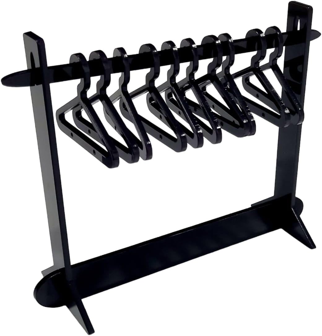 Expositor Suporte Brincos Modelo Cabides Organizador Joias Preto
