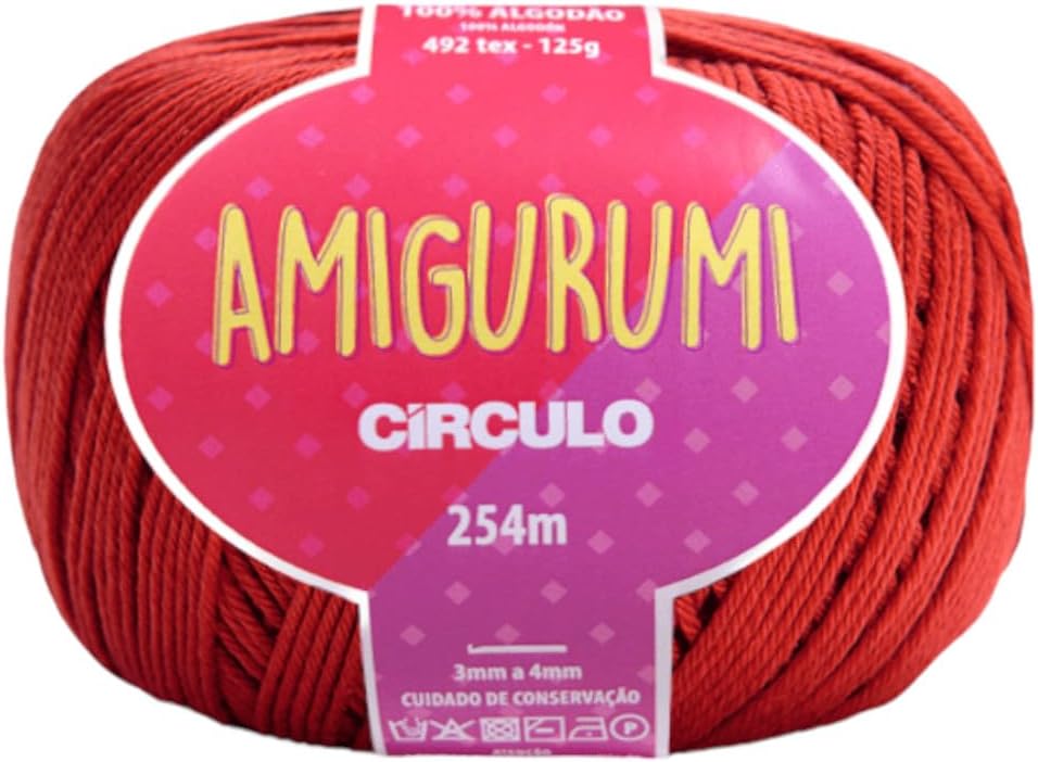 Fio Amigurumi Linha Novelo 254m 125g 3583 CEREJA