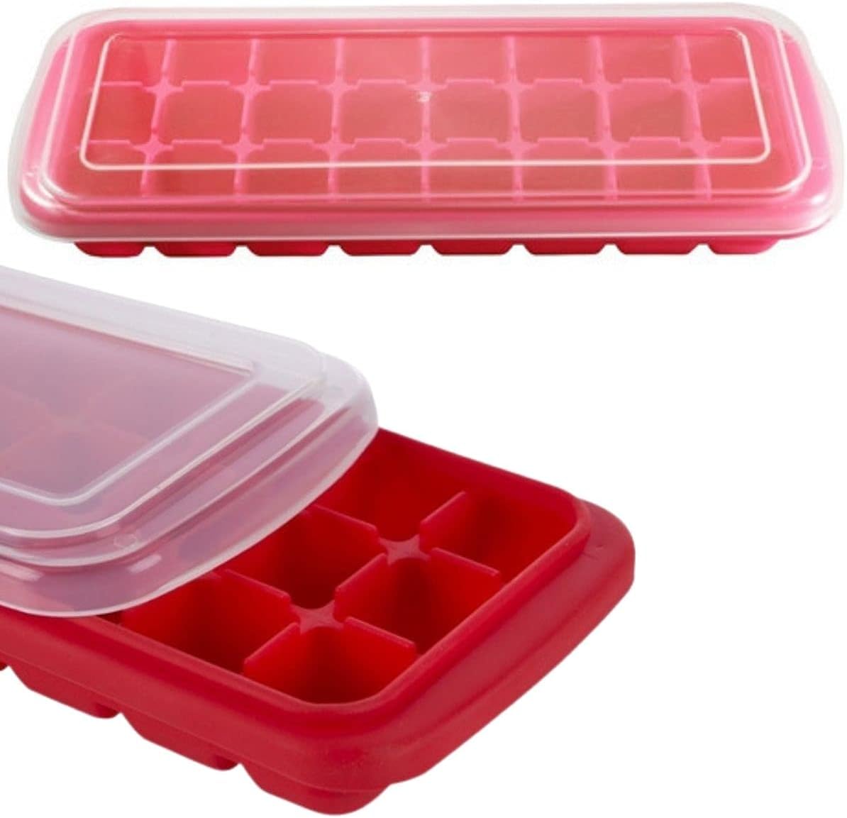 Forma De Silicone Gelo com Tampa 24 cubos Livre Bpa