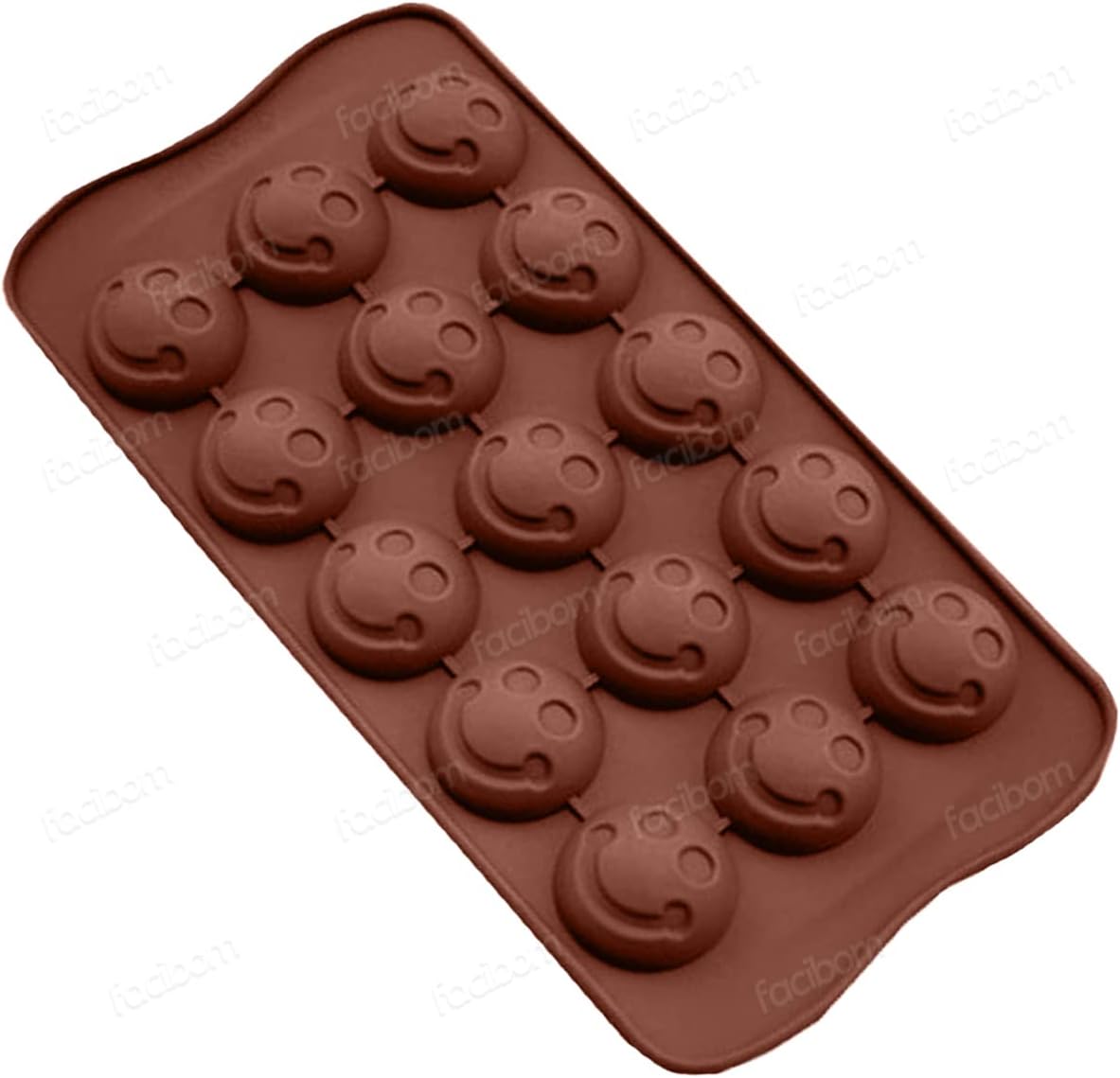 Forma de Emoji Smile em Silicone Com 15 Espacos
