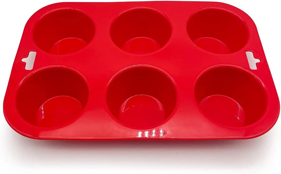 Forma para 6 Cupcakes de Silicone Vermelha MOZCADA