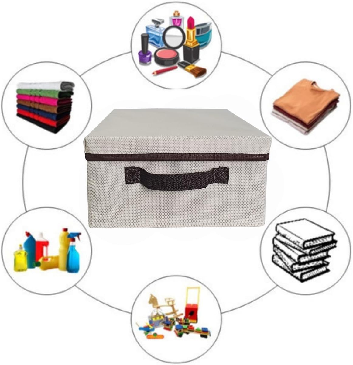 Generico Kit 4 Caixas Organizadoras Multiuso Armarios Guarda