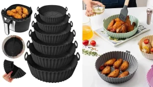 Imperdivel Kit 6 Formas Silicone Para Air Fryer
