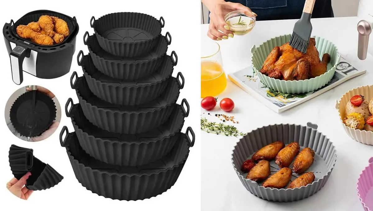 Imperdivel Kit 6 Formas Silicone Para Air Fryer
