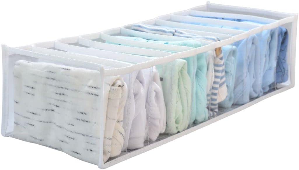 Kit 10 Colmeias Organizadoras Roupas de Bebe 40x15x10 para Gavetas