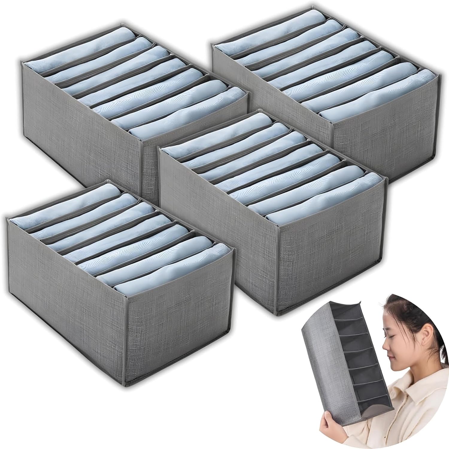 Kit C4 Organizadores de Roupas Premium C7 Divisorias Colmeia