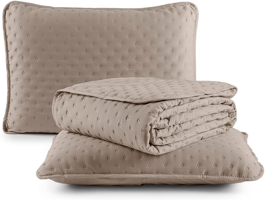 Kit Cobre Leito Colcha Casal 3 Pecas Matelado Dots 300