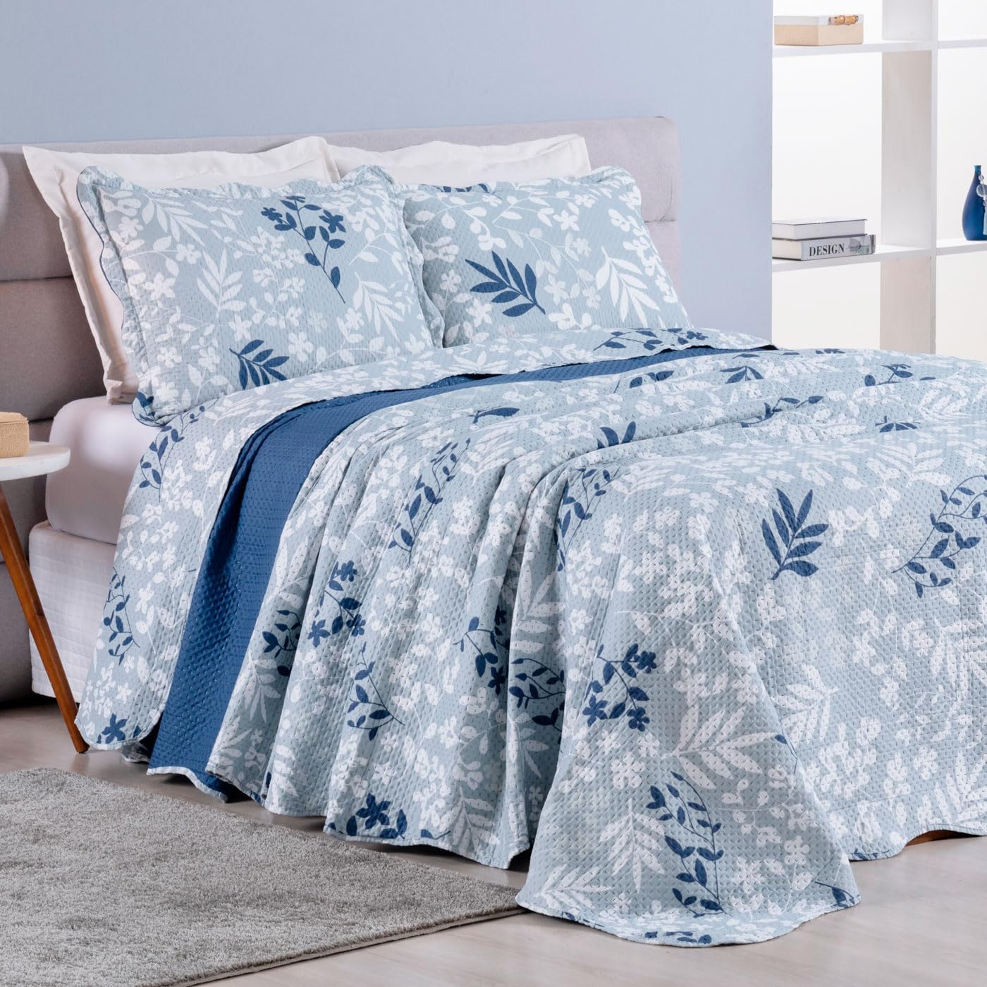 Kit Colcha Cobre Leito Cama Casal Conjunto com 3 pecas