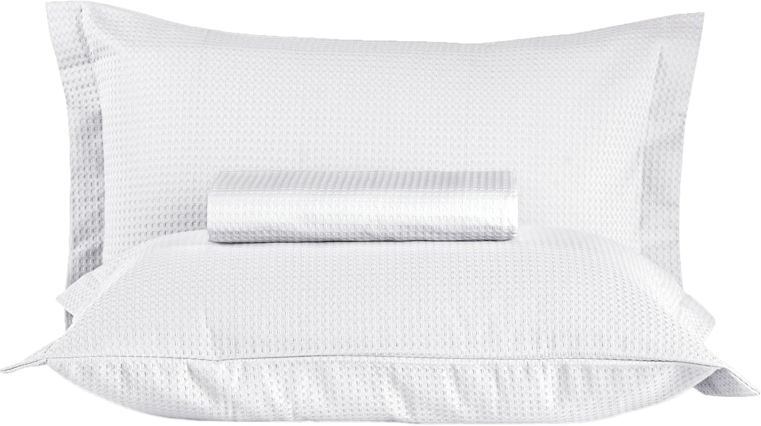 Kit Colcha King Algodao Piquet Genova Branco Teka 3 Pecas