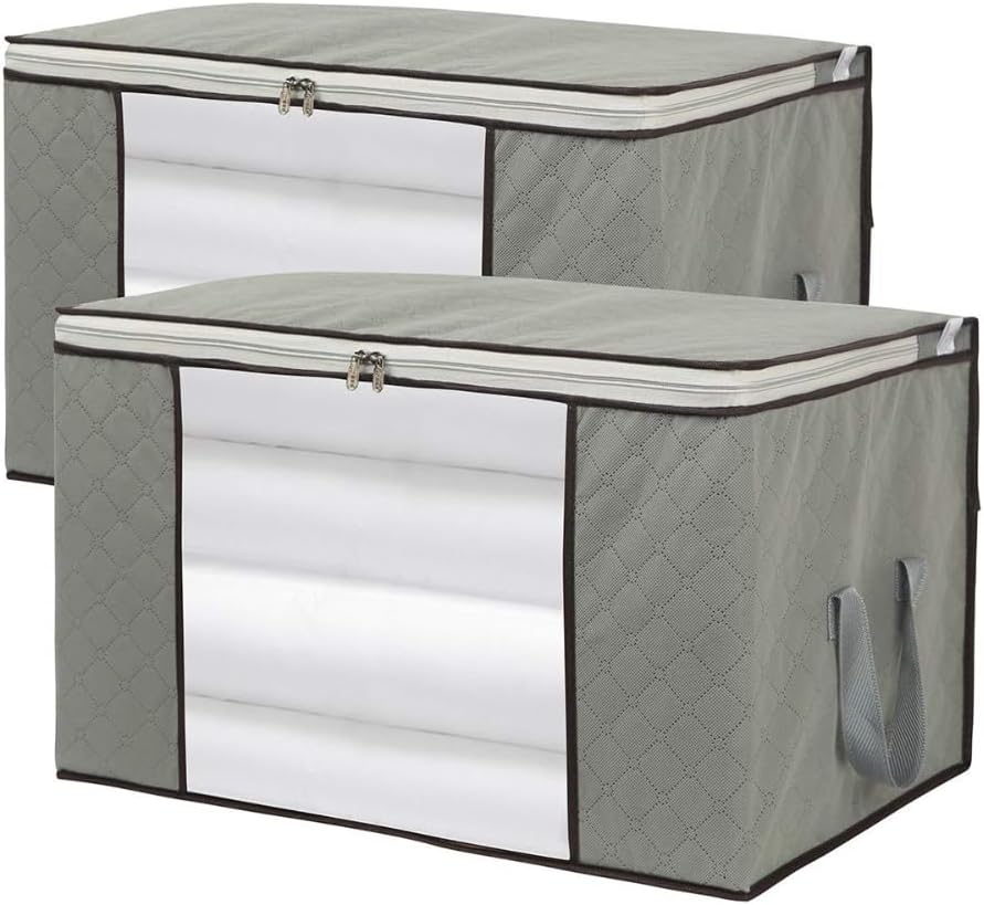 Kit com 2 Bolsas Organizadoras Grandes Roupas de Cama Sapatos