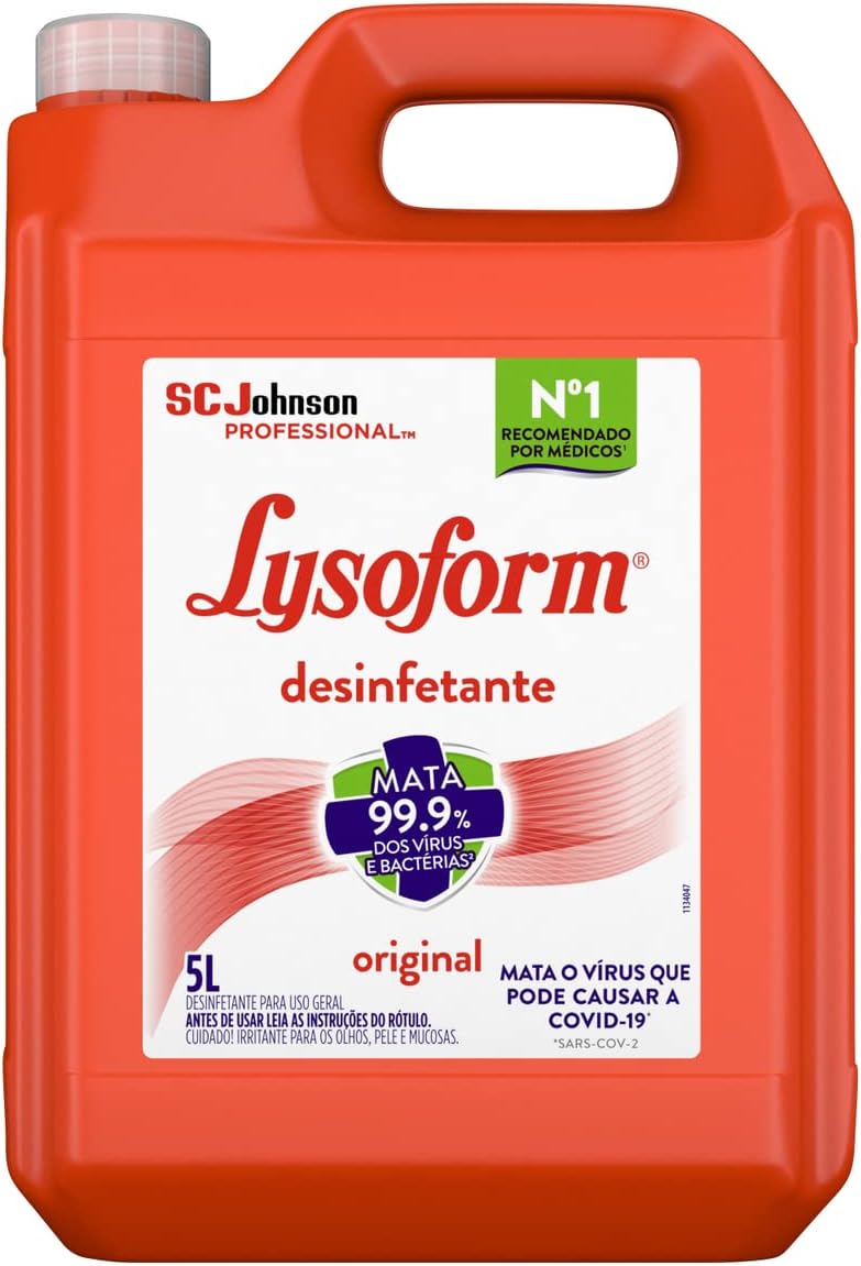 Lysoform Original Desinfetante Liquido Limpeza Pesada e Eficiente 5L