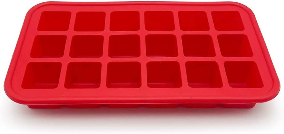 MOZCADA Forma de Gelo de Silicone 18 cubos Vermelha