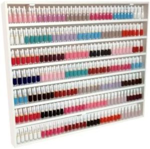 Nicho Esmaltes Expositor Unha Parede Painel MDF Branco