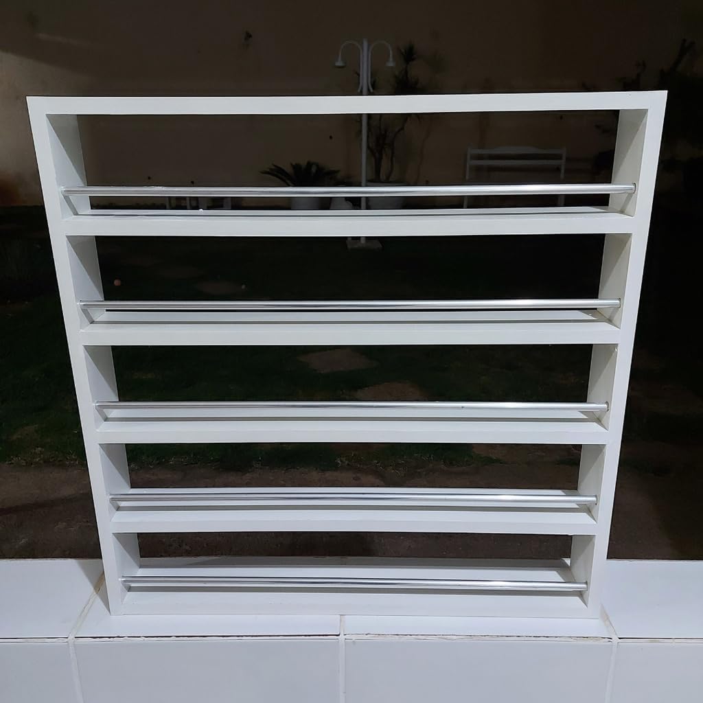 Nicho Expositor de Esmaltes com Barras de Protecao em Aluminio