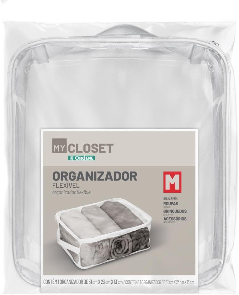 Ordene Organizador Flexivel em PVC Transparente Tamanho Medio Linha