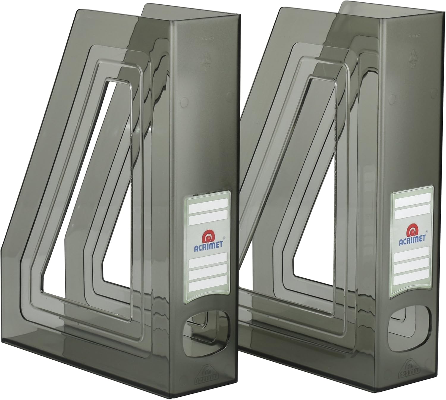 Porta Revista Classic Line 2pcs Acrimet Cor Fume