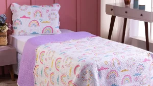 Transforme o Quarto Infantil com Colcha Arco-Íris