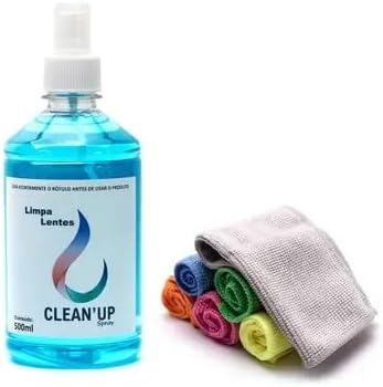 1 Limpa Lentes 500ml 3 Flanelas Microfibra Ideal na