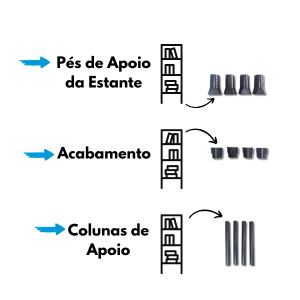Estante Plástica Multiuso 3 Prateleiras Reforçada Preta