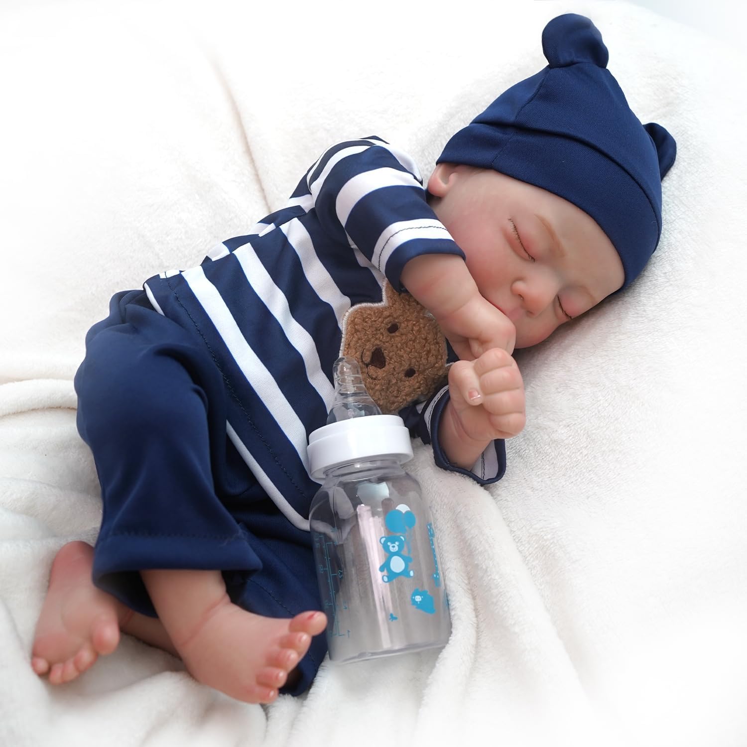 Brastoy Bebe Reborn Boneco Silicone Pintada Menino Realista Original 48cm