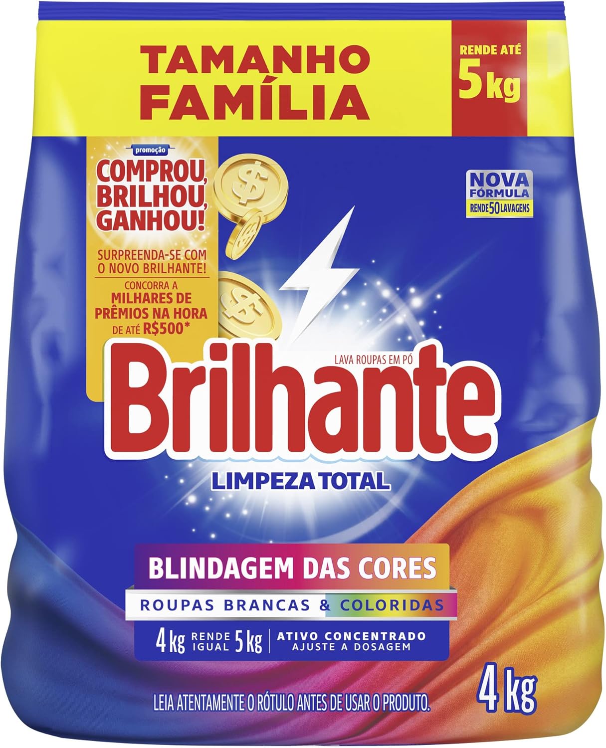 Brilhante Lava Roupas Em Po Roupas Brancas E Coloridas Limpeza Total
