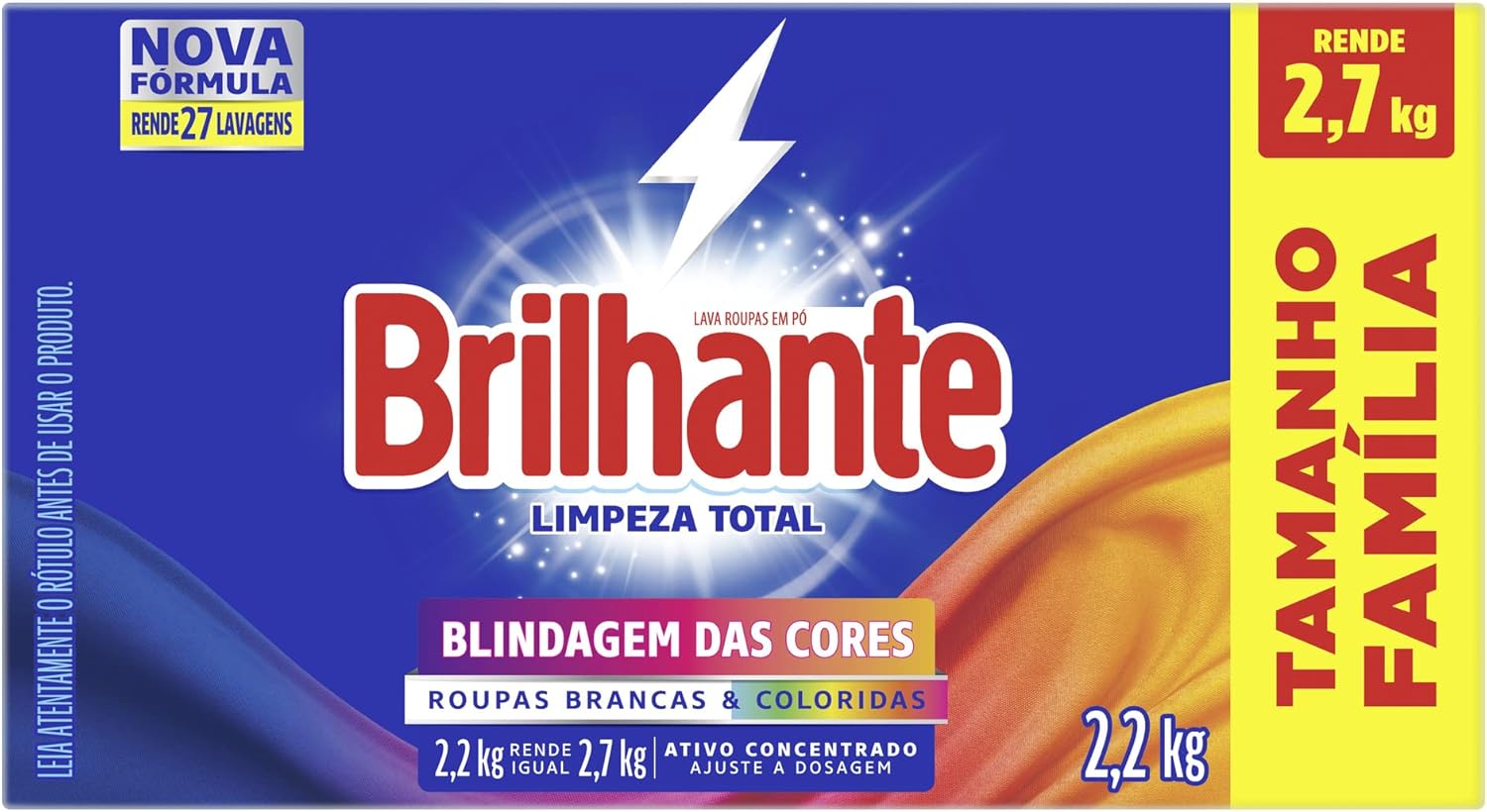 Brilhante Limpeza Total Sabao Em Po 2 2Kg