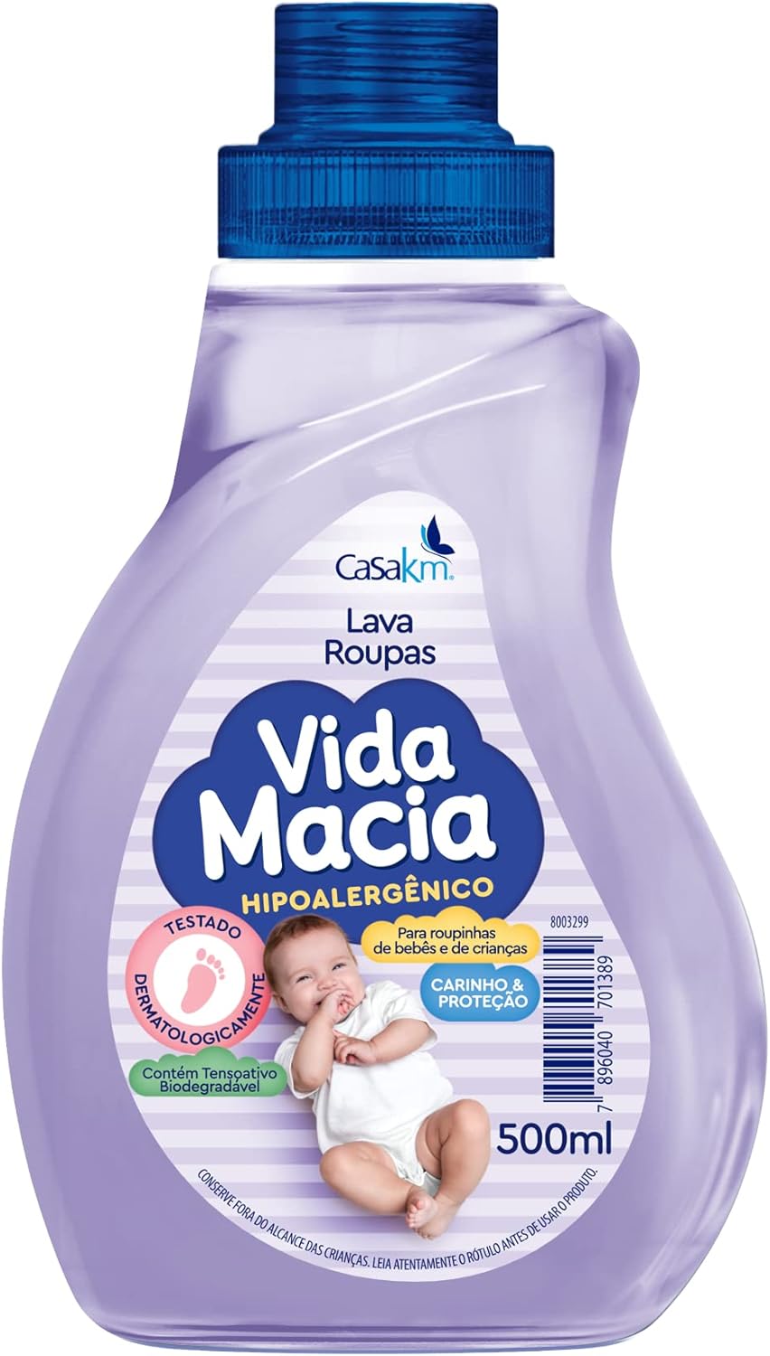 Casa Km Lava Roupas Liquido Vida Macia 500Ml