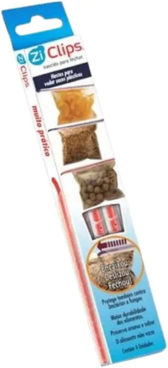 Clips Para Fechar Sacos Plasticos Conserva Alimentos Kit 1un