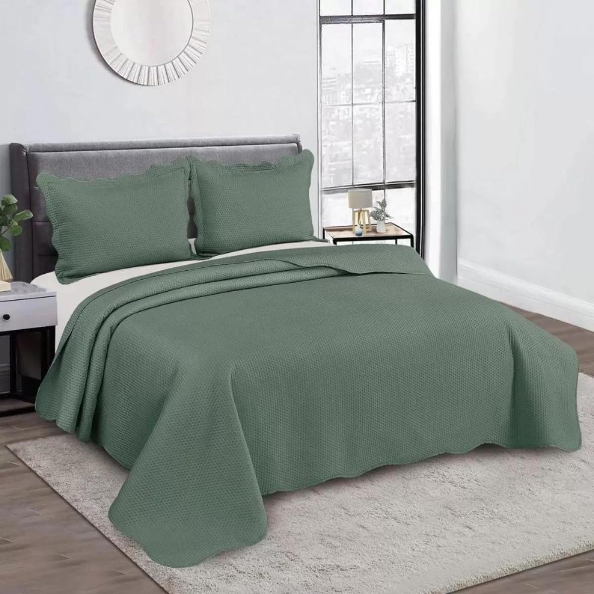 Colcha King Cobre Leito Roupa De Cama Kit 3 Pcs