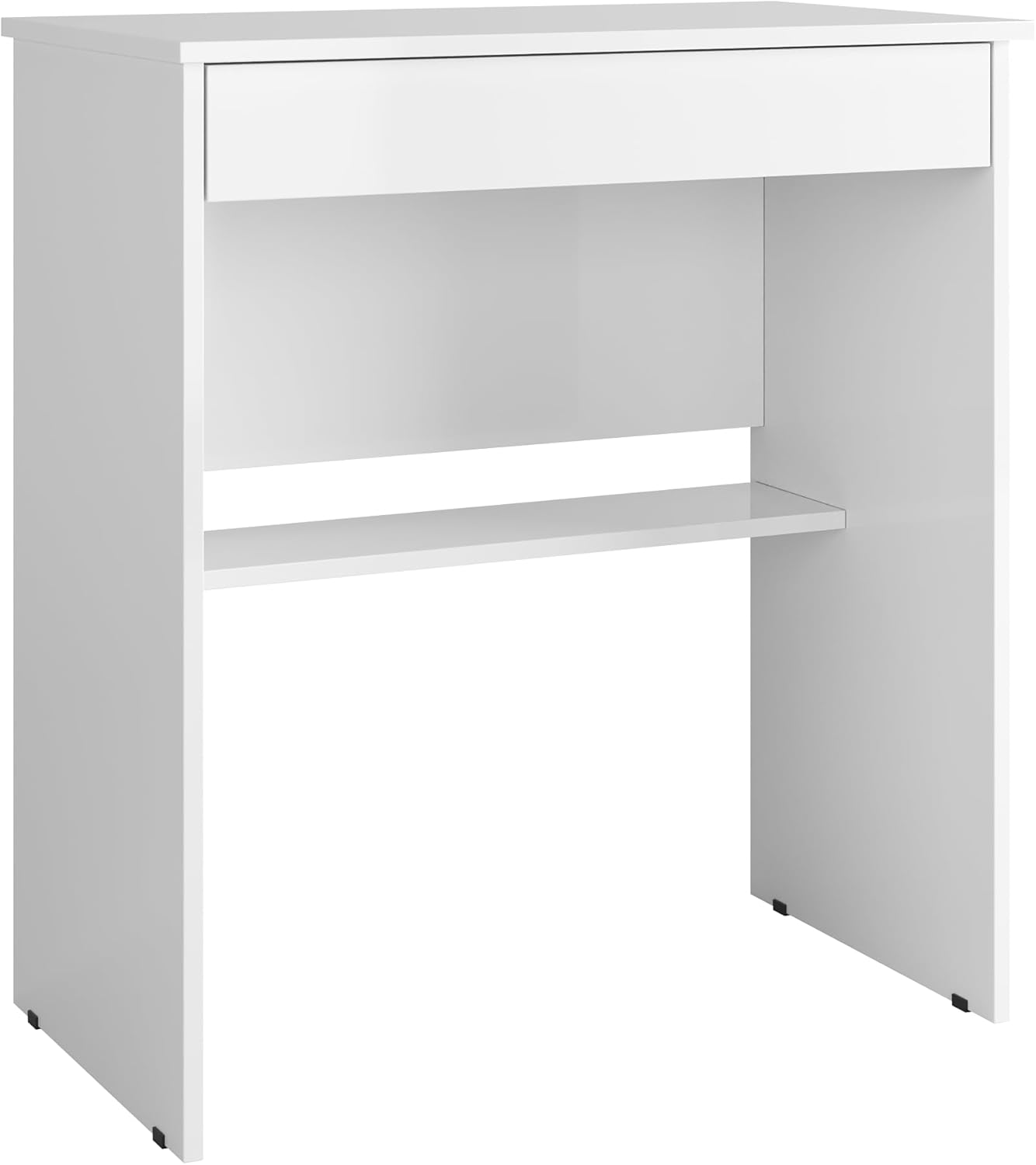 Escrivaninha Mesa Para Computador Escritorio Com Gaveta Branca