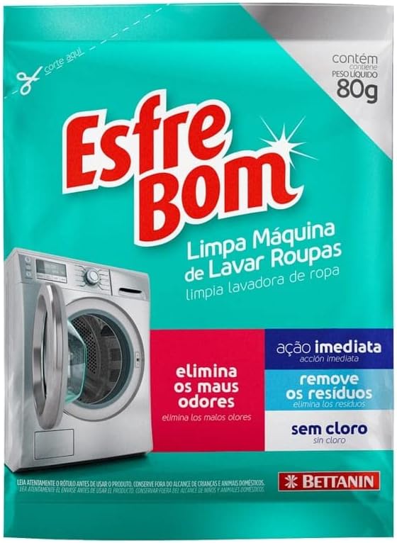 EsfreBom Limpa Maquina de Lavar Roupas Sache de 80