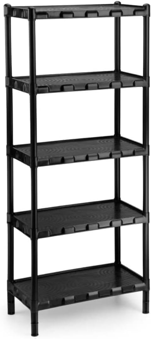 Estante Modular 05 Prateleiras Preta Perfeita Para Diversos Ambientes