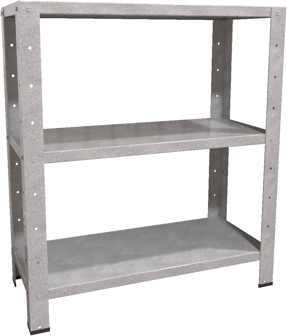 EstanteArmario De Aco Reforcado 60cm 3 Bandejas Galvanizada