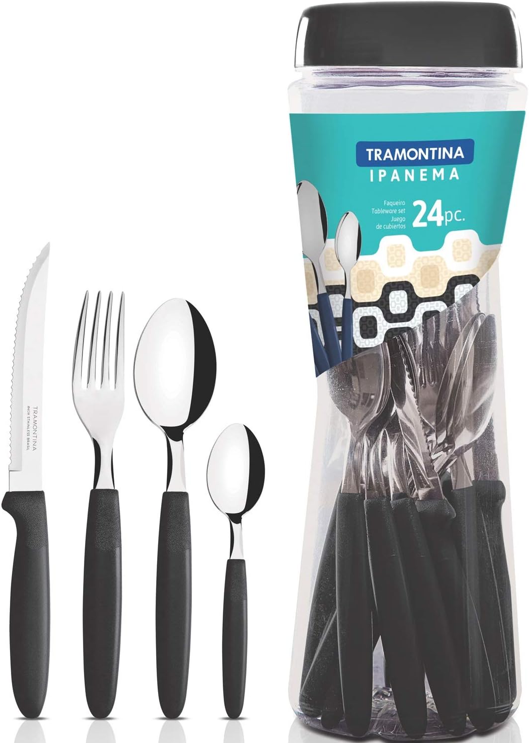 Faqueiro 24 Pecas Tramontina Ipanema 23399091 Preto