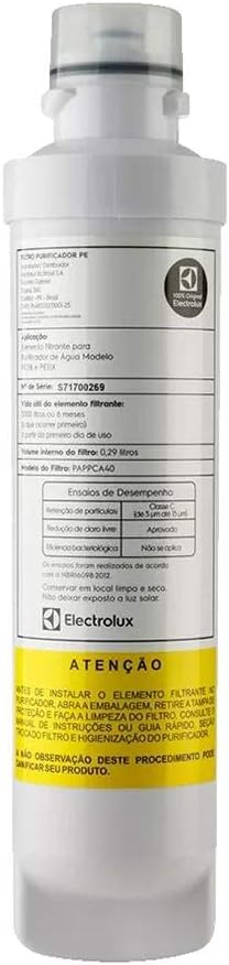 Filtro Refil Pappca40 para Purificador de Agua Electrolux Pe11b