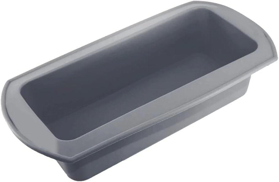 Forma Assadeira de Pao Bolo Ingles Retangular de Silicone Antiaderente