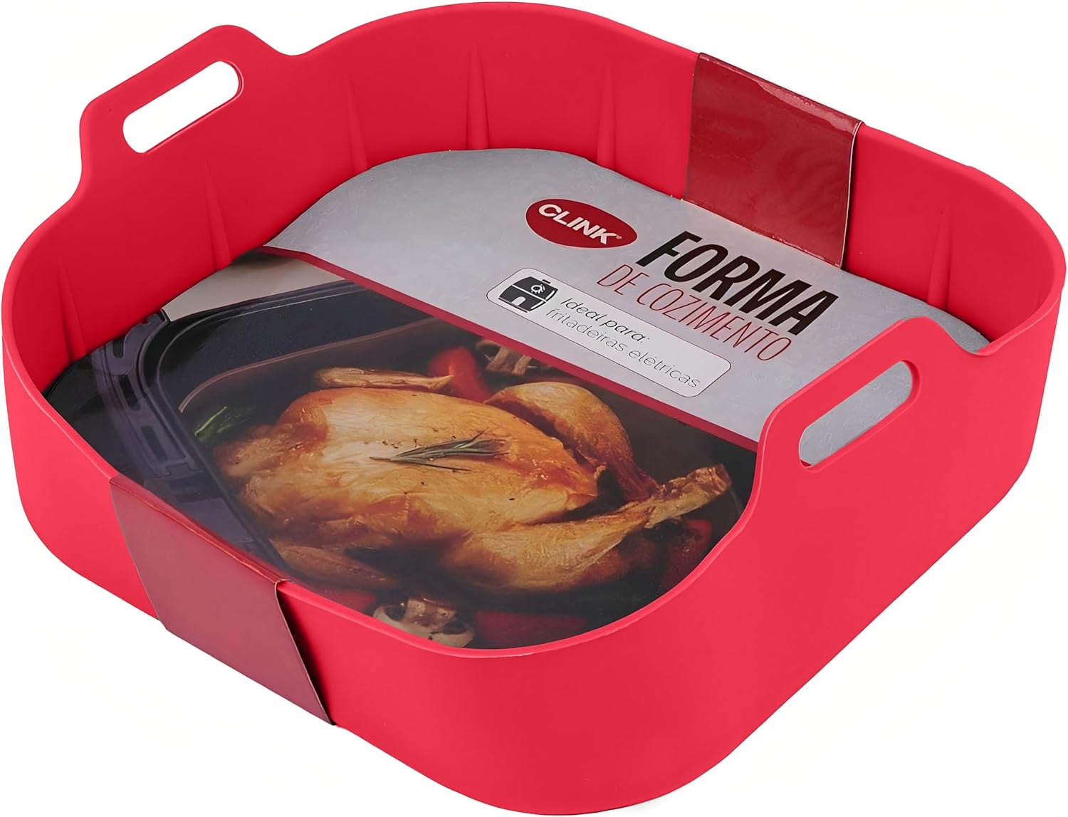 Forma de Silicone Quadrada para Fritadeira Air Fryer