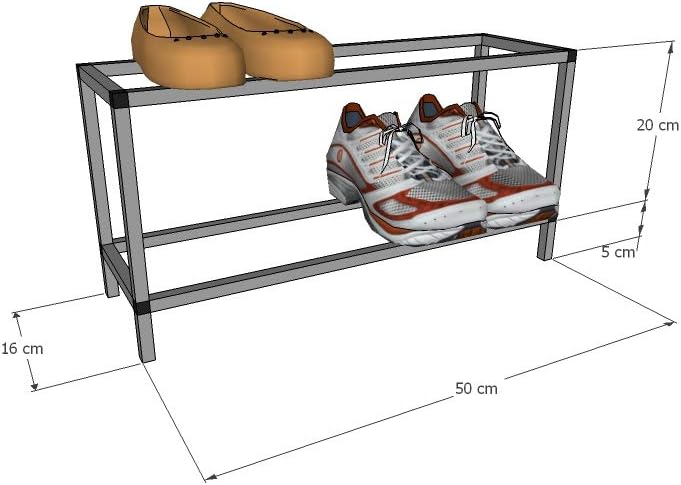 Generico Mini Sapateira Retangular Moderno Pequeno Rack de Sapatos