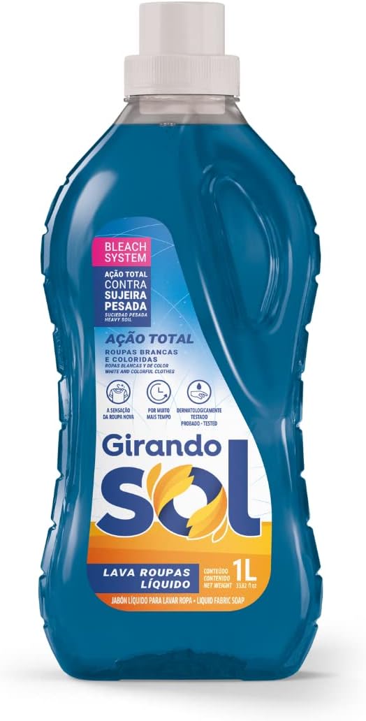 Girando Sol Lava Roupas Liquido Acao Total 1L Sabao Liquido