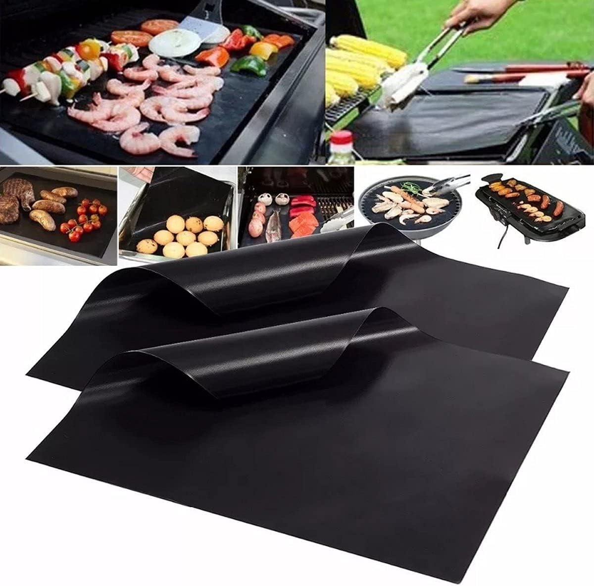 Grill Chapa Tapete Antiaderente Teflon Grelha Para Churrasco e tudo