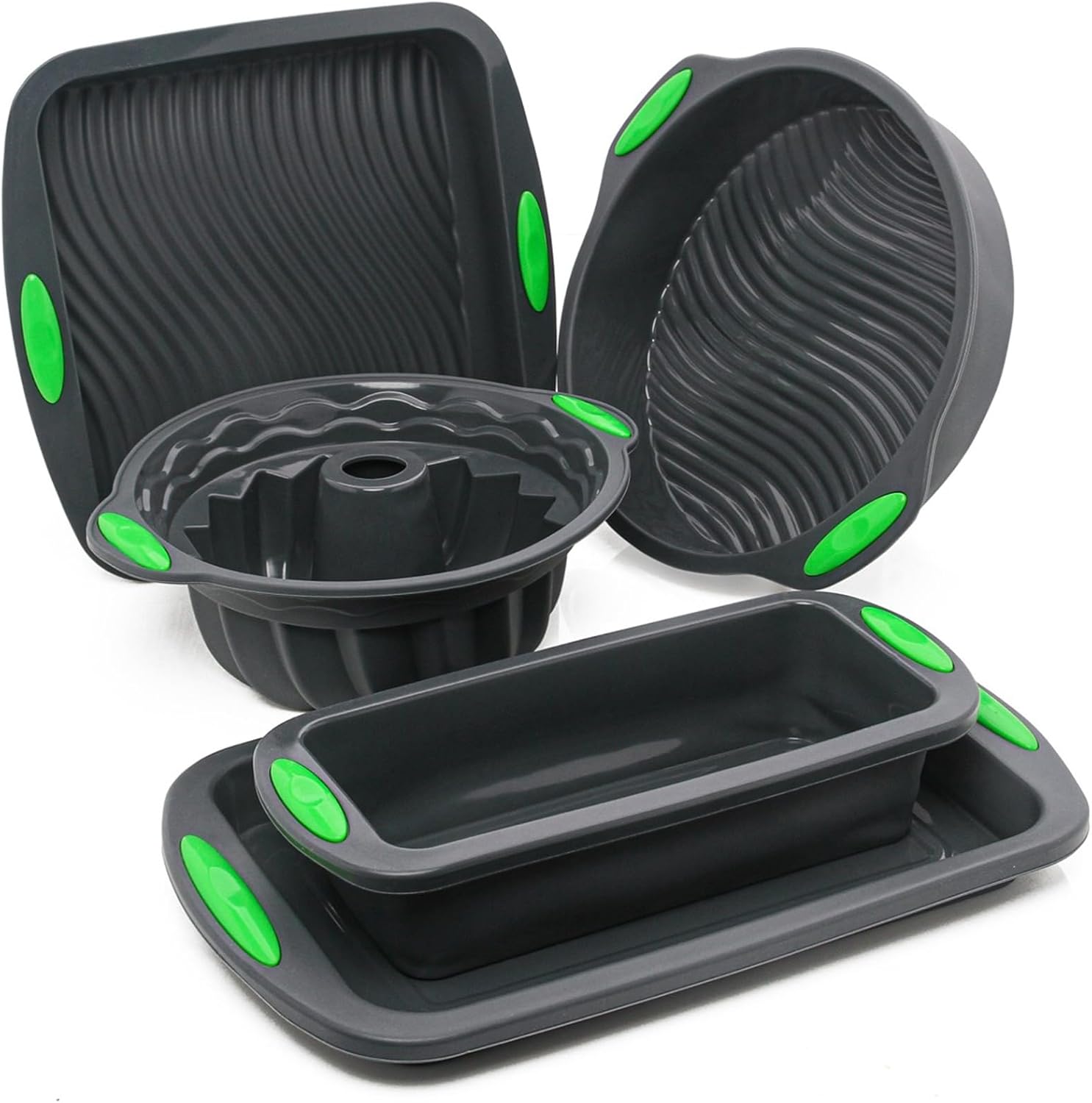 Jogo 5 Assadeira Premium Forma de Silicone para Forno air