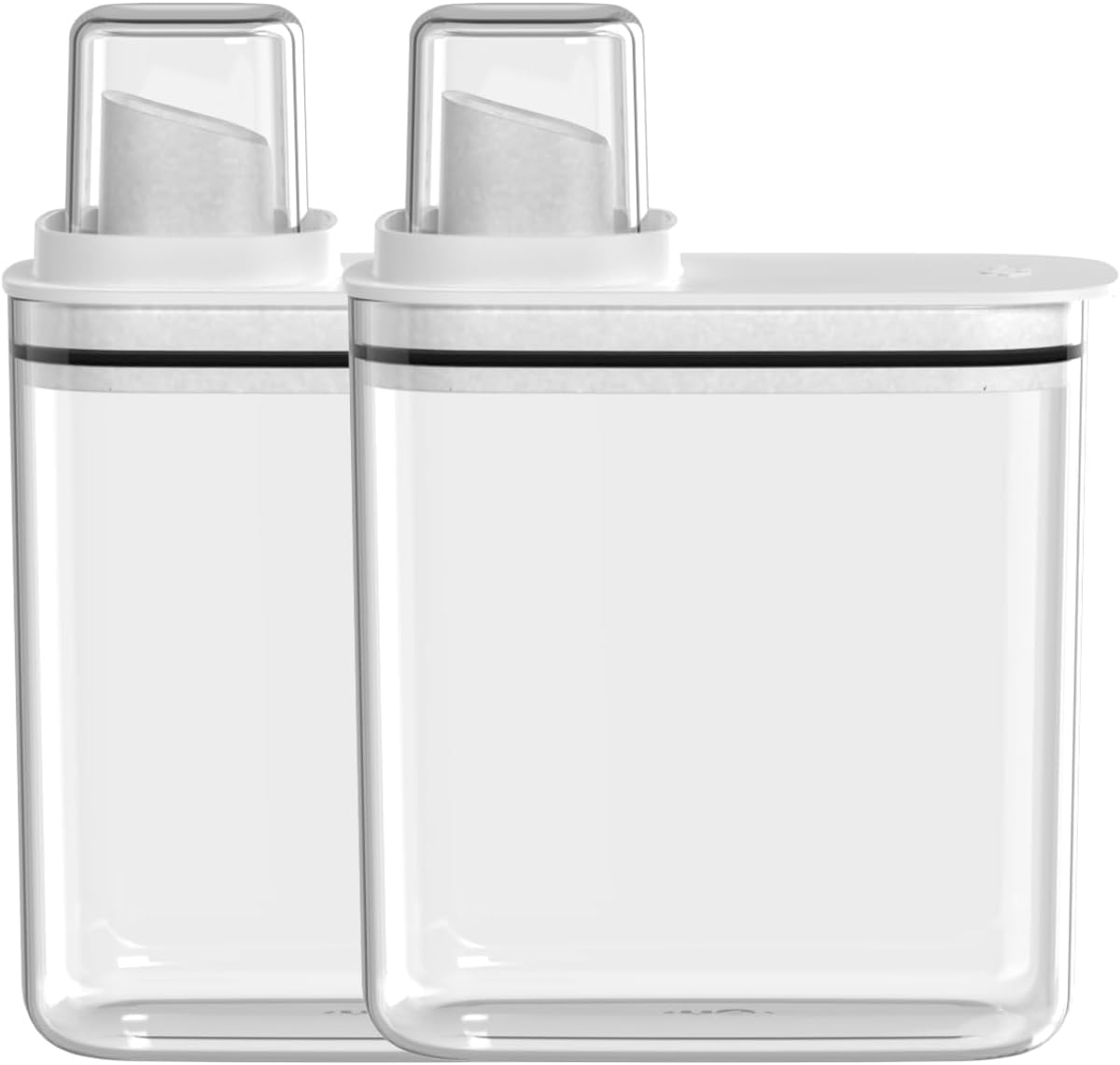 KIT DISPENSER AMACIANTE SABAO EM PO FLOW 15 BRANCO CINZA